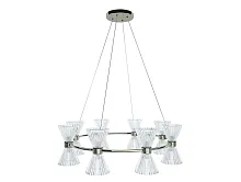 Люстра подвесная 3618/S nickel Newport прозрачная на 16 ламп, основание никель в стиле современный Люстра подвесная 3618/S nickel Newport прозрачная на 16 ламп, основание никель в стиле современный